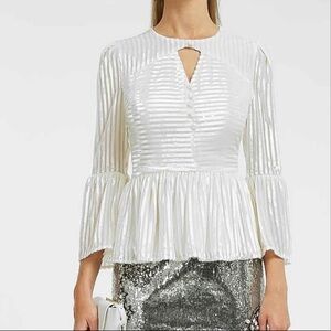 ERDEM Ivory Silk Demetria top